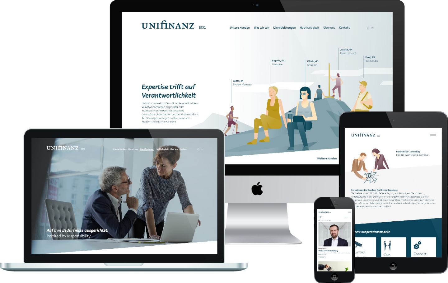 Unifinanz Trust reg. - Responsive Website, CMS